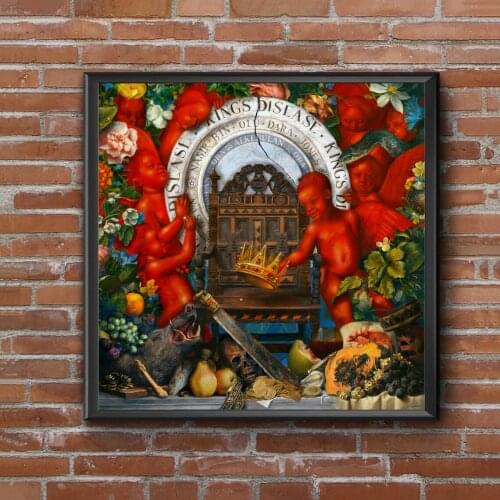 Nas King’s Disease Music Album Cover Poster Music Singer Star Canvas Poster Wall Painting Home Decoration ( No Frame )