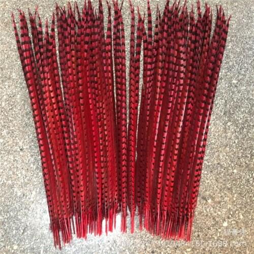 80-90CM Natural Rare Red Pheasant Tail Feathers for Crafts Wedding Decorations Reeves Venery Pheasant Tail Feathers Plumas