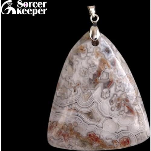 Natural Gem Stone Crazy Lace Rosetta Agates Pendant Fit DIY Necklace Slide Healing Beads for Women Men Jewelry Making BE178