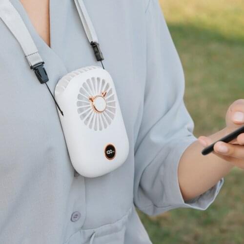 Mini Portable Fan Cooling USB Rechargeable Handheld Fan 1800mAh Battery Small Hanging Neck Fan Desktop Air Cooler For Outdoor