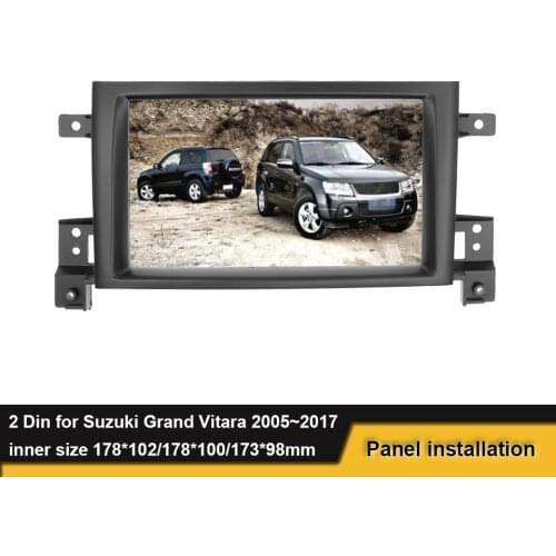 2 Din DVD Stereo Frame Car Radio Fascia For Suzuki Grand Vitara 2005 - 2014 Auto Radio Panel Mounting Dashboard Bezel Trim Kit