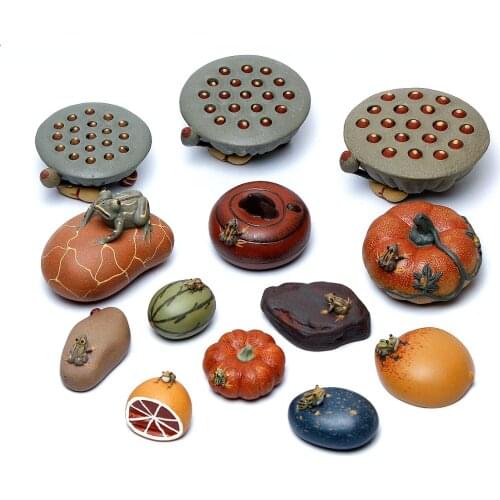 Lotus Seeds Tea Pet Water Spray Ceramic Ornaments Frog Creative Cute Tea Pet Tea Tray Accessories Juego De Te Teaware DG50CC