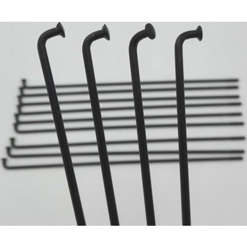 20 Pieces A Lot 12 K 2.6 mm E-bike Spokes Black Color 45# Steel Material Electric Bicycle Motor Wheel Spokes With Nipples