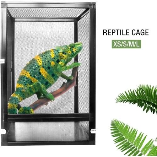 Reptile Habitat Aluminium Air Screen Cage Detachable Terrarium Rainforest Habitat for Reptiles and Amphibians
