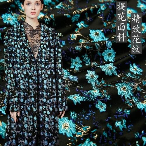 Europe and the United States floral brocade dress suit clothing fabric autumn and winter high-grade jacquard embossed fabric new