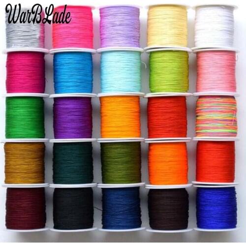 High Quality 100M/Spool 0.8mm 1mm 1.5mm 2mm Cotton Cord Nylon Cord Thread String DIY Beading Braided Bracelet Jewelry Making