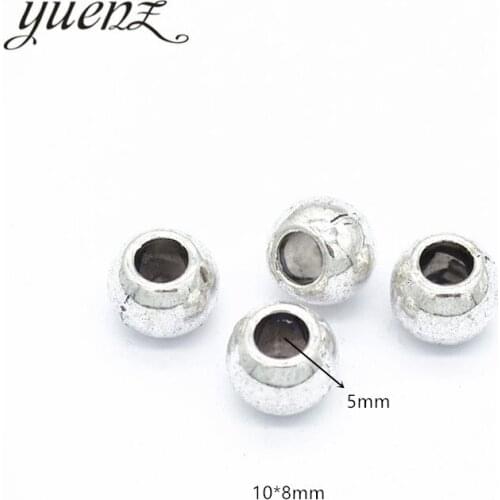 YuenZ 10pcs Antique Silver Color big hole Beads Spacers Beads Fit European Charm Jewelry Accessories DIY Findings R78