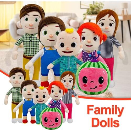 15-33cm Cartoon Plush Toys Family Happy Dollhouse Sister Brother Mom And Dad Toy Dolls Chritmas Gift Kid Educational Pretend Toy