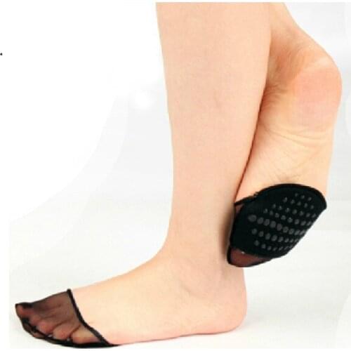 2pairs Japanese and Korean popular invisible ankle socks front pad anti-skid mesh gauze footpad socks liners womens