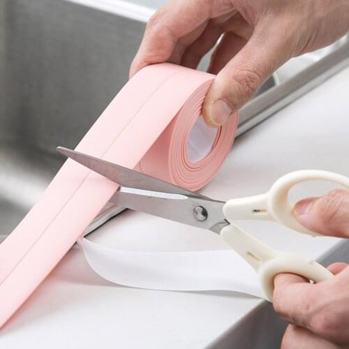 3.8cmx3.2m Kitchen Waterproof Tape Sink Bathroom Sealing Tape Self-adhesive Tape Anti-mold Waterproof Sealing Wall Stickers