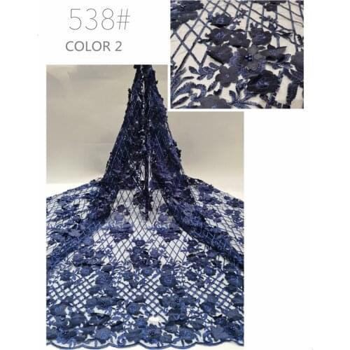 3D Bridal Wedding Dress Lace Fabric Luxury Sequin Evening Dress Ivory sell for 1 Yard For Bridal Lace