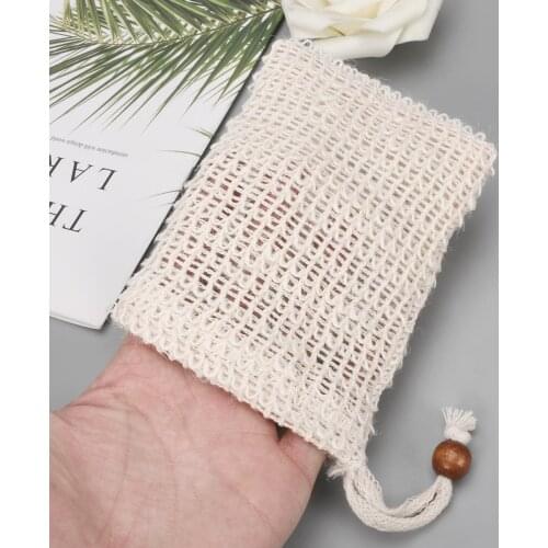 5/4/3/2Pcs Sisal Hemp Soap Bag Blister Foam Maker Mesh With Drawstring Soap Net Foaming Easy Bubble Mesh Bag Bathroom Foam-Maker