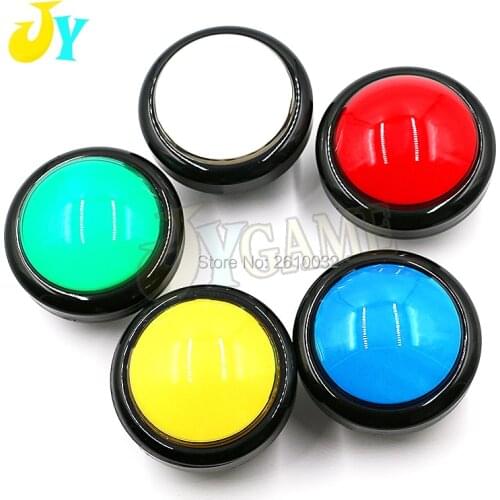 5pcs/lot 100MM LED Light Lamp Arcade push button start button Big Round Arcade Video Game Player Push Button+ microswitch+stents