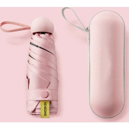 50% Off Automatic Umbrella Vinyl 6k Ultra-light Sunshade UV Protection Waterproof Windproof Anti-UV Upf50+ Mini Folding Female