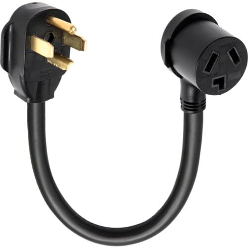 3 Prong to 4 Prong Dryer Adapter Cord 20inch Dryer Plug Adapter 14-30P Male to 10-30R Female for Clothes Dryer 30Amp 250V