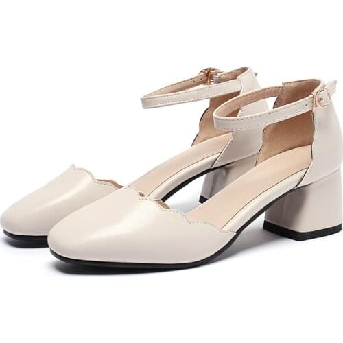 Big Size 11 12 13 high heels sandals women shoes woman summer ladies Coarse high-heeled Baotou pointed sandals