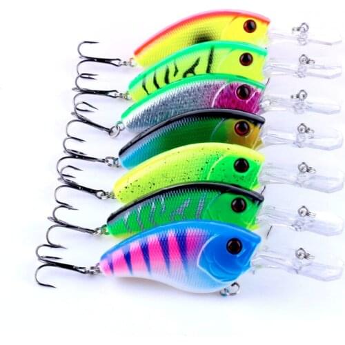 HENGJIA 50pcs Crank bait Fishing lure isca artificial plastic Fishing tackle crankbait Minnow Hard bait lure 9CM 11.8G 0.9-2.7M