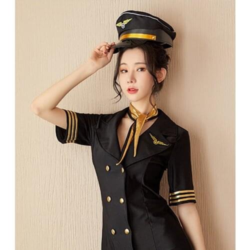 JIMIKO adult uniform accessories policewoman and pilot hat party performance cosplay cap hat logo sexy lingerie accessories