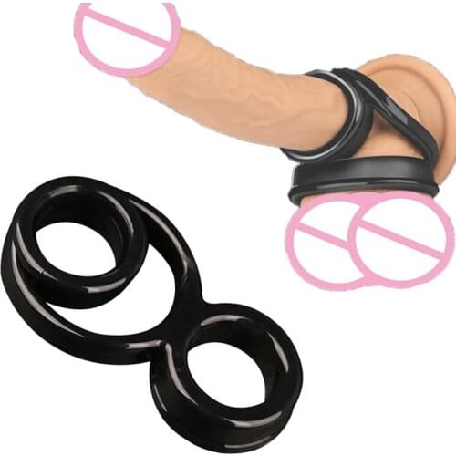 Sex Penis Ring Scrotum Cock Cage Penis Extender Large Delay Premature Ejaculation Masturbator Sex Toys for Men Testis Cockring