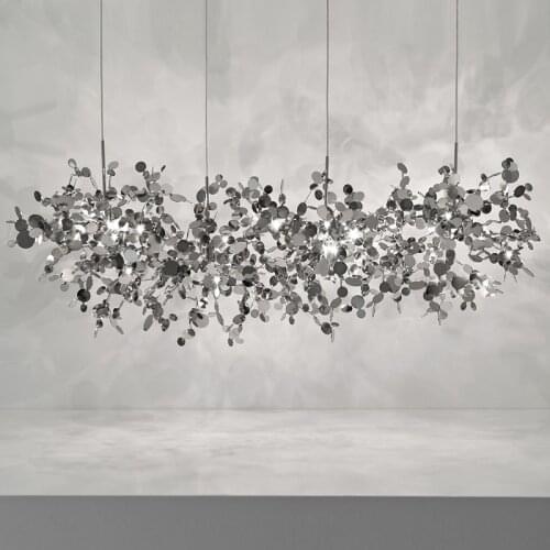 Nordic Creative Luxury Stainless Steel Chandelier For Dining Room Decoration LED Home Indoor Lighting