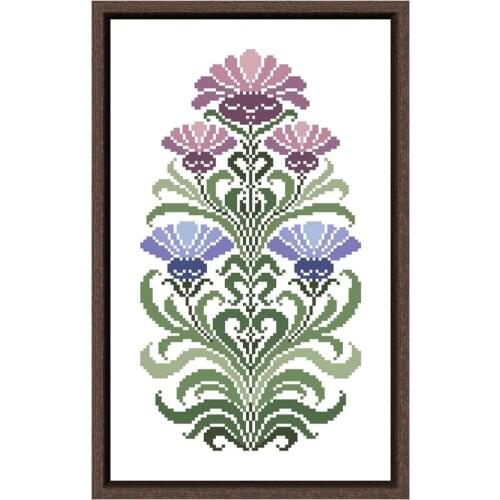 Ancient flower B cross stitch kits Dreampattern embroidery needlework sets 18ct 14ct 11ct white cloth DIY handmade