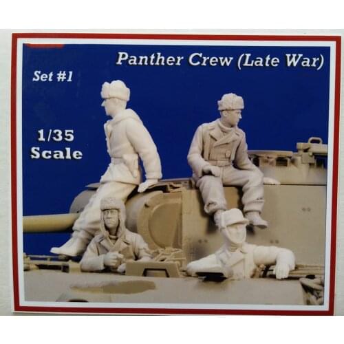Unpainted Kit 1/35 PANTHER CREW 4 FIGURES not have tank figure Historical Resin kit miniature model