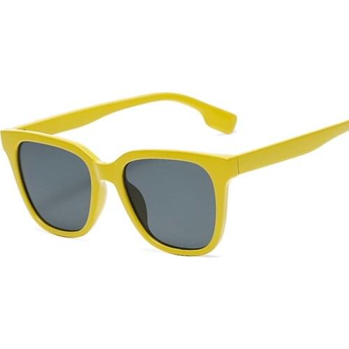 New fashion square women sunglasses trend candy color sunglasses mens casual all-match driving street shooting glasses