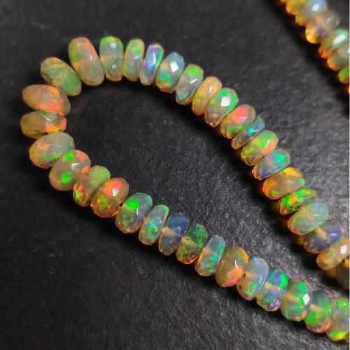 OPAL roundel faceted AAAA3.5-5.5MM for DIY jewelry making loose beads 38CM FPPJ wholesale nature gemstone