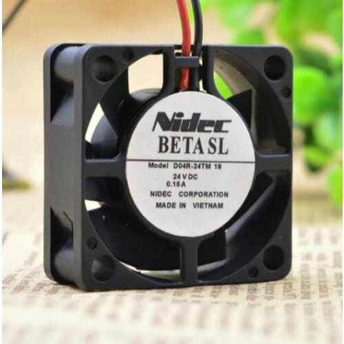 Genuine NIDEC D04R-24TM 19 DC 12V 0.15A 2 Lines 40*40*15mm 4cm Inverter Cooling Fan