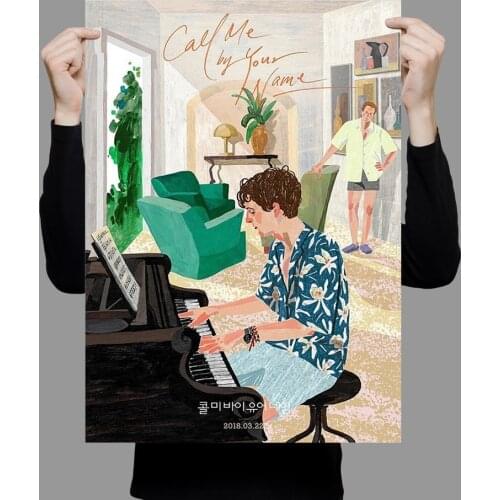 W415 Silk Fabric Poster Wall Art Decor CALL ME BY YOUR NAME CLASSIC MOVIE 2 Trend Fashion Decoration Bright Christmas Gift