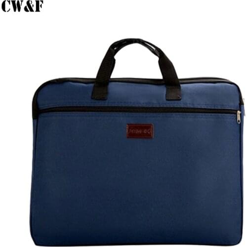 Portable document canvas A4 office zipper bag large capacity men and women multi-layer information briefcase