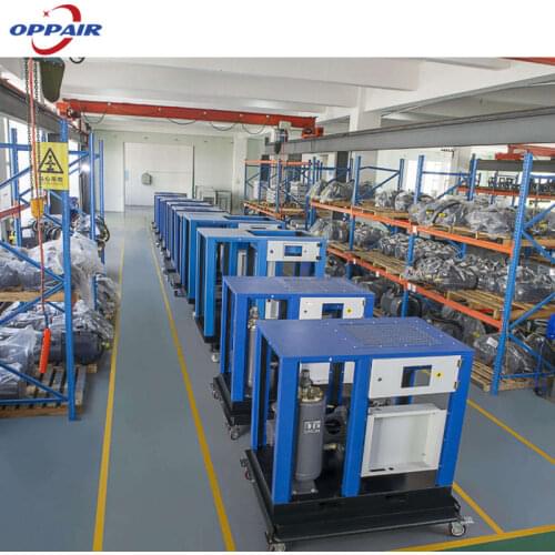 75KW Fixed Speed Industrial Screw Air Compressor Oil-Less Portable used Sandblasting Carpentry CNC Cutting Machine