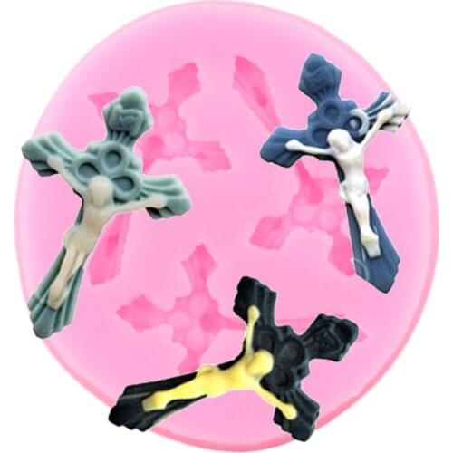 Crosses Silicone Molds Fondant Mould DIY Party Cake Decorating Tools Polymer Clay Candy Chocolate Gumpaste Moulds