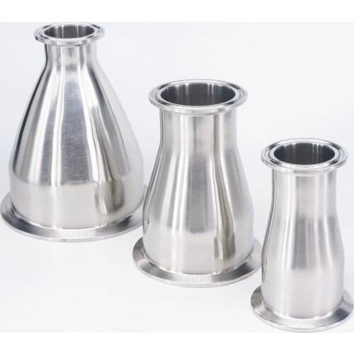 Weld O/D 25/32/38/45/51/57/63/76mm Reducer 2" 2.5" 3" Tri Clamp 304 Stainless Steel Sanitary Fitting Homewbrew