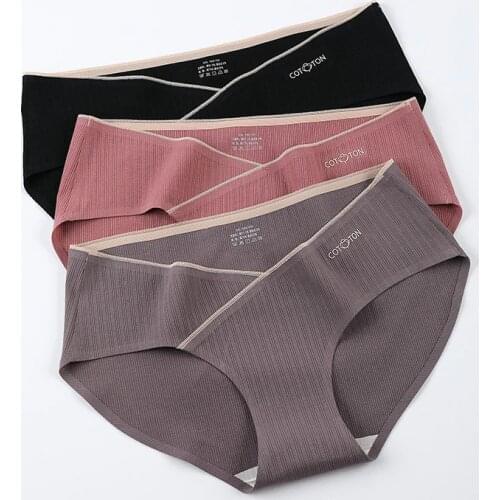 Underwear women Mulberry silk antibacterial non-marking cotton large size panties women low waist breathable ladies briefs M-4XL
