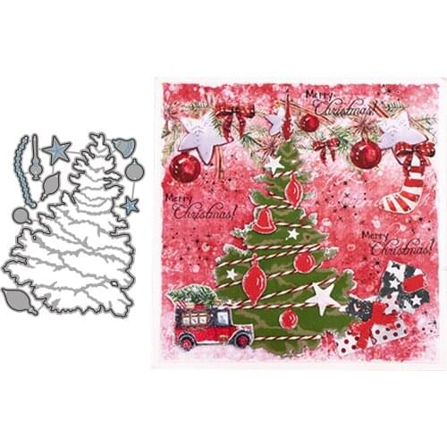 Christmas Tree Decorations Metal Cutting Dies for Scrapbooking Handmade Mold Cut Stencil New DIY Card Make Mould Model Craft