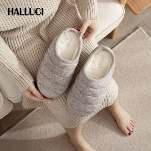 Winter warm cotton Home slippers shoes women Japanese short plush indoor shoes Bedroom non-slip slippers women