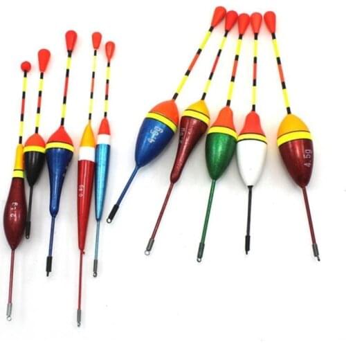 10Pcs/Lot Fishing Floats Set Buoy Bobber Fishing Light Stick Size Float For Fishing Floats Accessories Mix Color Fluctuate Z1D9