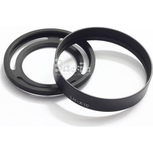 10PCS Camera Lens Hood LH-X10 Adapter Metal Black For FUJIFILM Fuji X10 X20 X30 Accessories