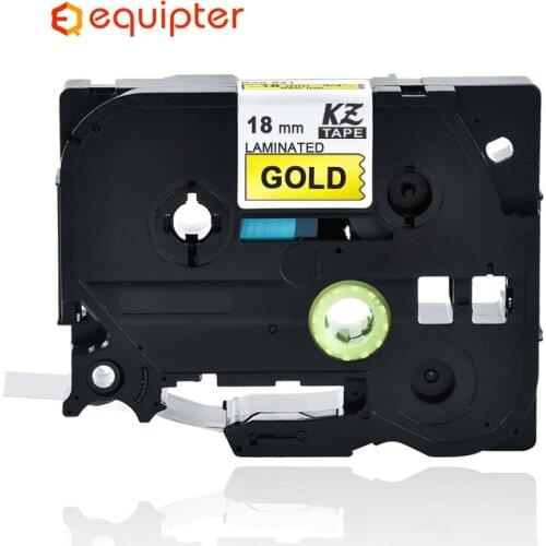18mm tze841 black on gold label tape Compatible Brother p-touch printers tze tape laminated tze-841 tze841 tz841 tze841 ribbon