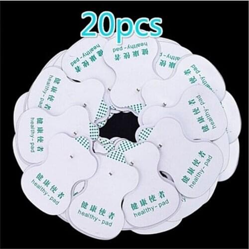 20Pcs White Electrode Pads For Tens Digital Therapy Machine Massager Tools 8.5cm*5 cm