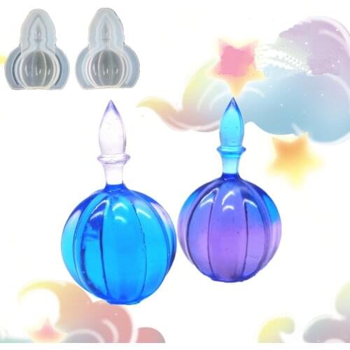2019 Transparent Silicone Mould Dried Flower Decorative Craft DIY Three-dimensional Pumpkin hollow bottle Mold epoxy resin molds