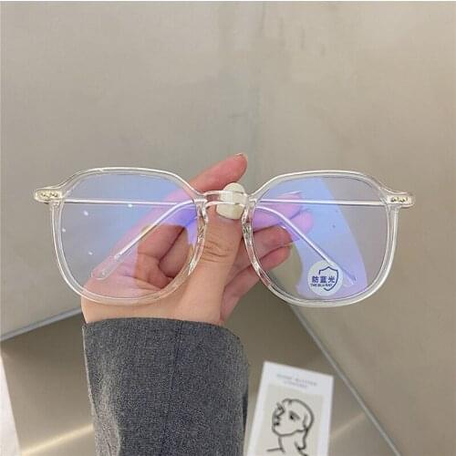 2021 New Trendy Glasses Anti-blue Light Glasses Frame Retro Frame Flat Mirror US Blue Light Blocking Glasses Eyewear Accessories