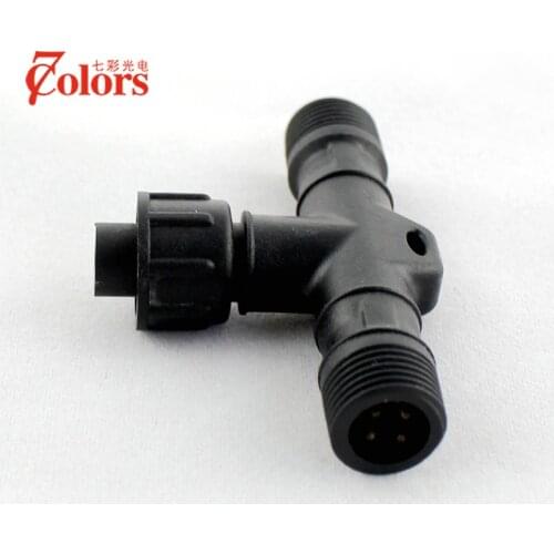 5pcs/Pack 2 PIN/4PIN T connector/Y connector IP67 Waterproof Connector for LED Deck Light Lamp 2*male and 1* female connectors