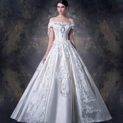 Aimicui Satin Wedding Dresses