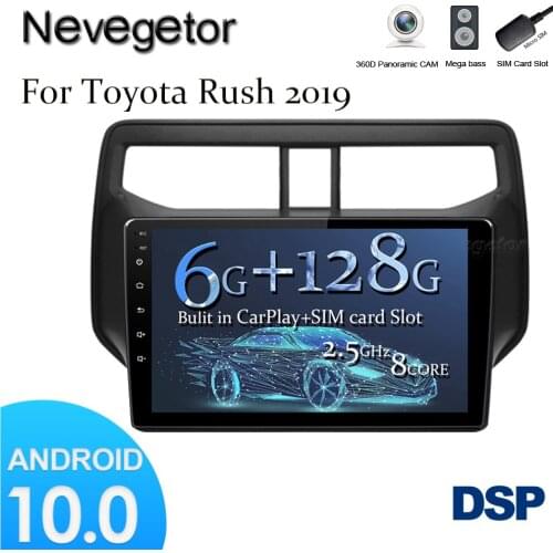 2 DIN Car Radio For Toyota Rush 2017-2020 Multimedia system GPS AutoRadio Head unit Android 8.1 9" SWC WIFI FM