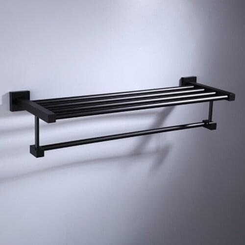 Black Wall-mounted Stainless Steel Clothes hook Toilet Paper Holder Towel Bar Kitchen Facilities Hardware Bathroom Accessories