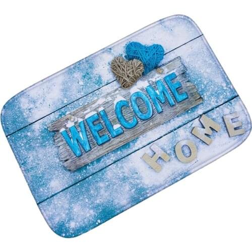 Door Mat Home Christmas Decor Feece Fabric Floor Mat Snowman Rug Welcome Kitchen Bedroom Carpet New Year Decoration Tapete Tapis