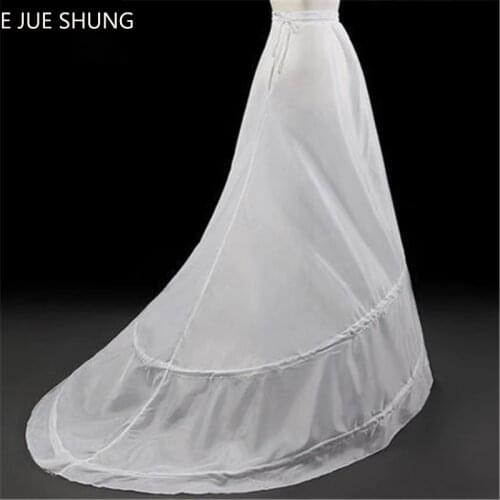 E JUE SHUNG 2 hoops A-line Wedding Petticoat Crinoline Slip Underskirt For Wedding Dress Wedding Accessories