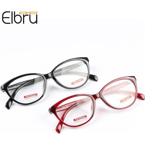 Elbru Fashion Vintage Round Reading Glasses Ultralight Resin Frame Presbyopic Spectacles Unisex Eyewear With Degree +1.0 to +4.0